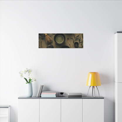 Tea Ceremony Canvas Art | Winter Zen Ukiyo E Inspired Art