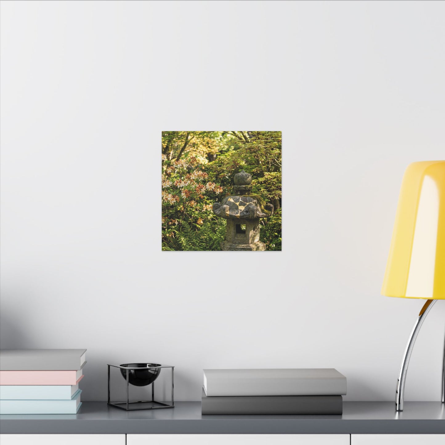 Spring Stone Lantern Gold Repair Canvas Art | Beautiful Decor