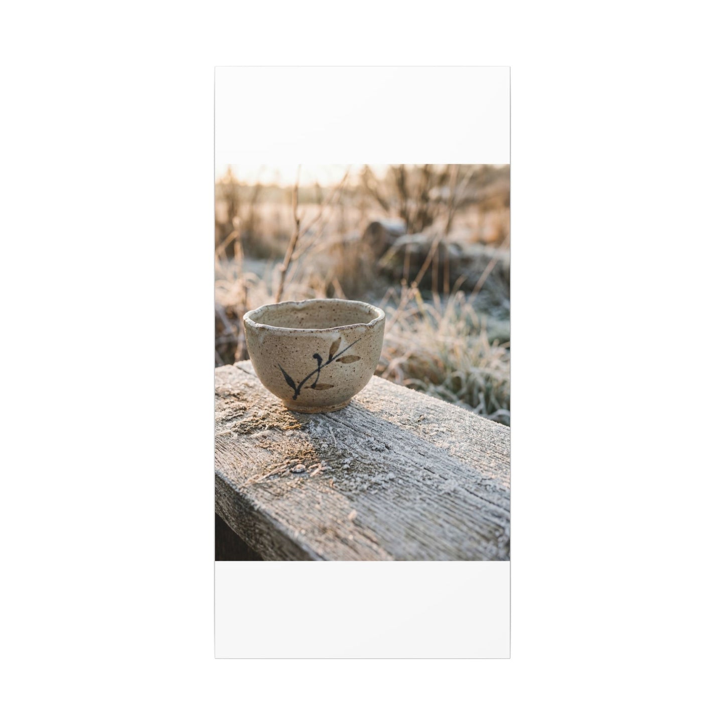 Golden Hour Ceramic Bowl Canvas Art - Japandi Ma