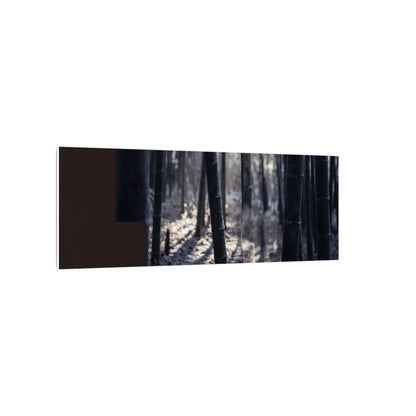 Bamboo Grove Canvas Art | Winter Dark Japandi Moody Minimal Art