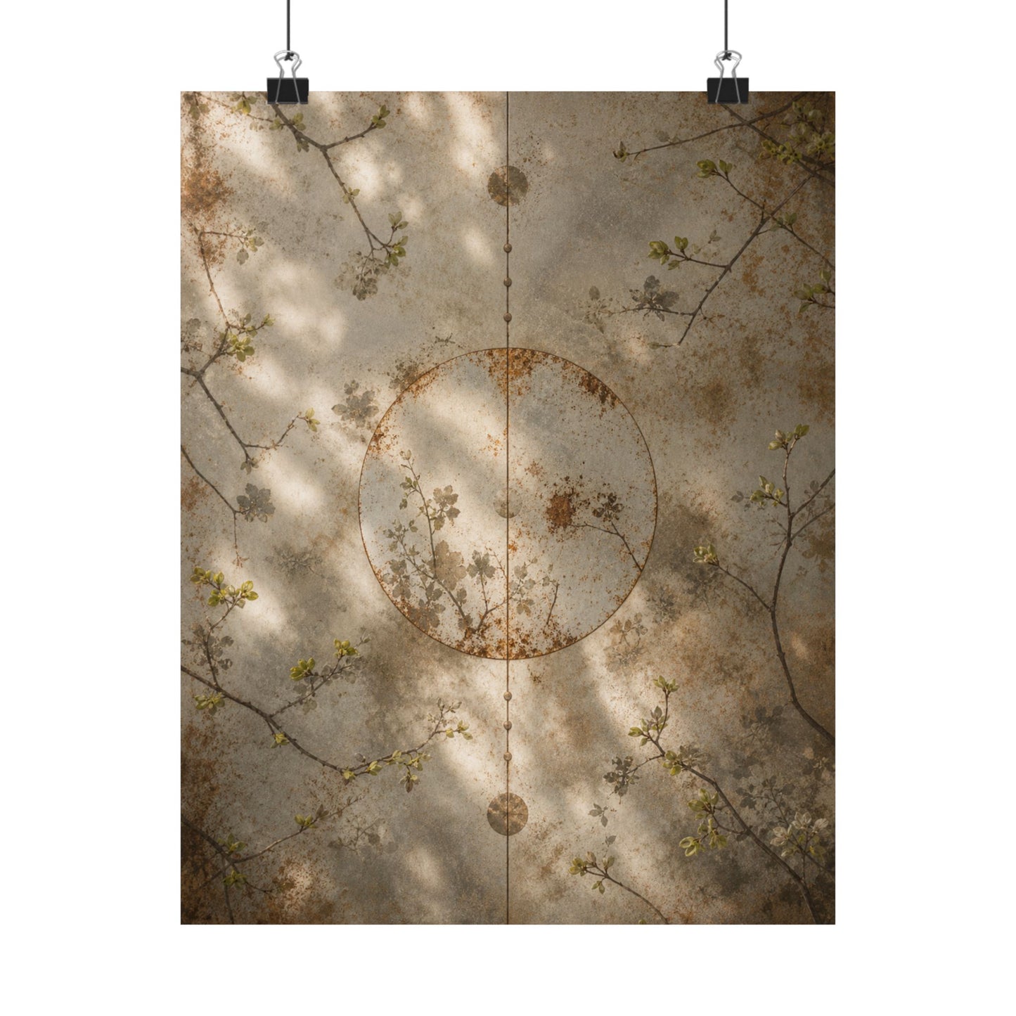 Rust Patina Spring Wall Art Print | Japandi Cozy Design