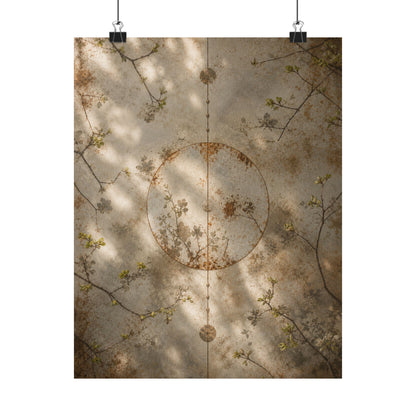 Rust Patina Spring Wall Art Print | Japandi Cozy Design