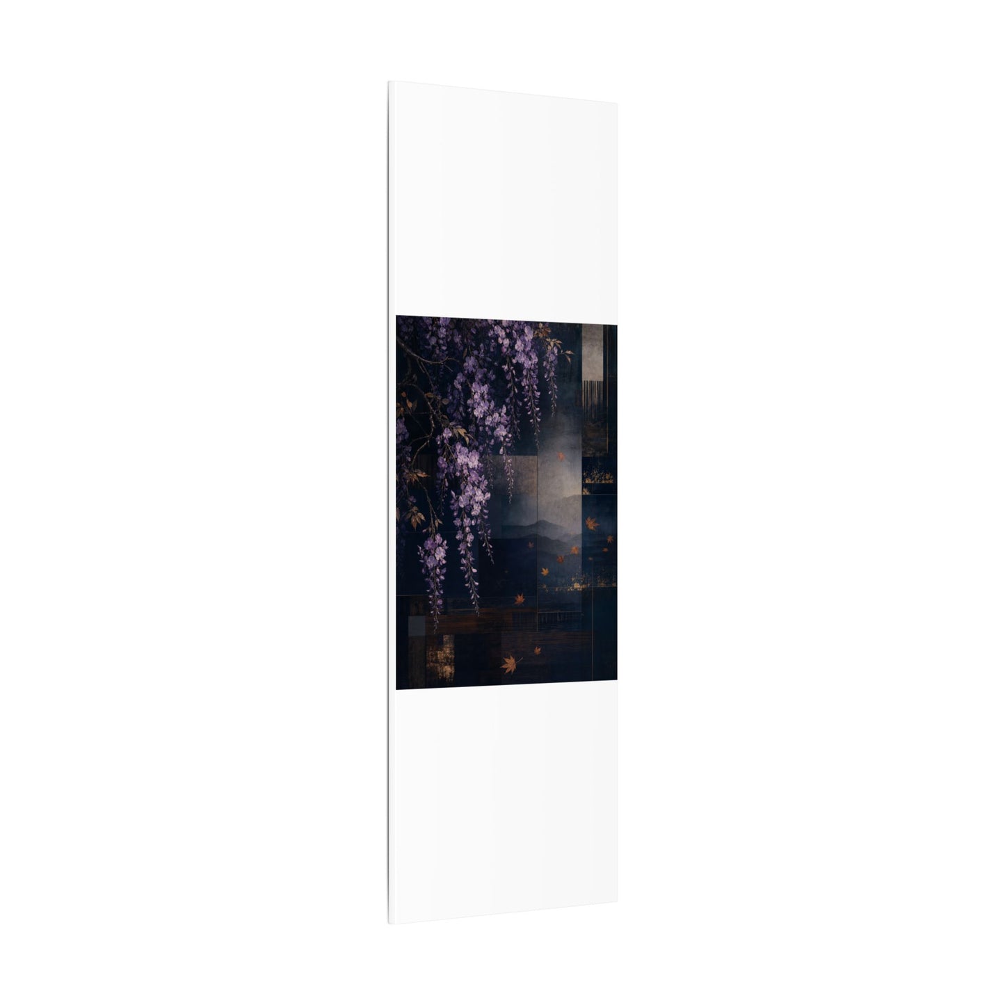 Dawn Wisteria Canvas Art - Dark Japandi Fukinsei