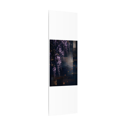 Dawn Wisteria Canvas Art - Dark Japandi Fukinsei
