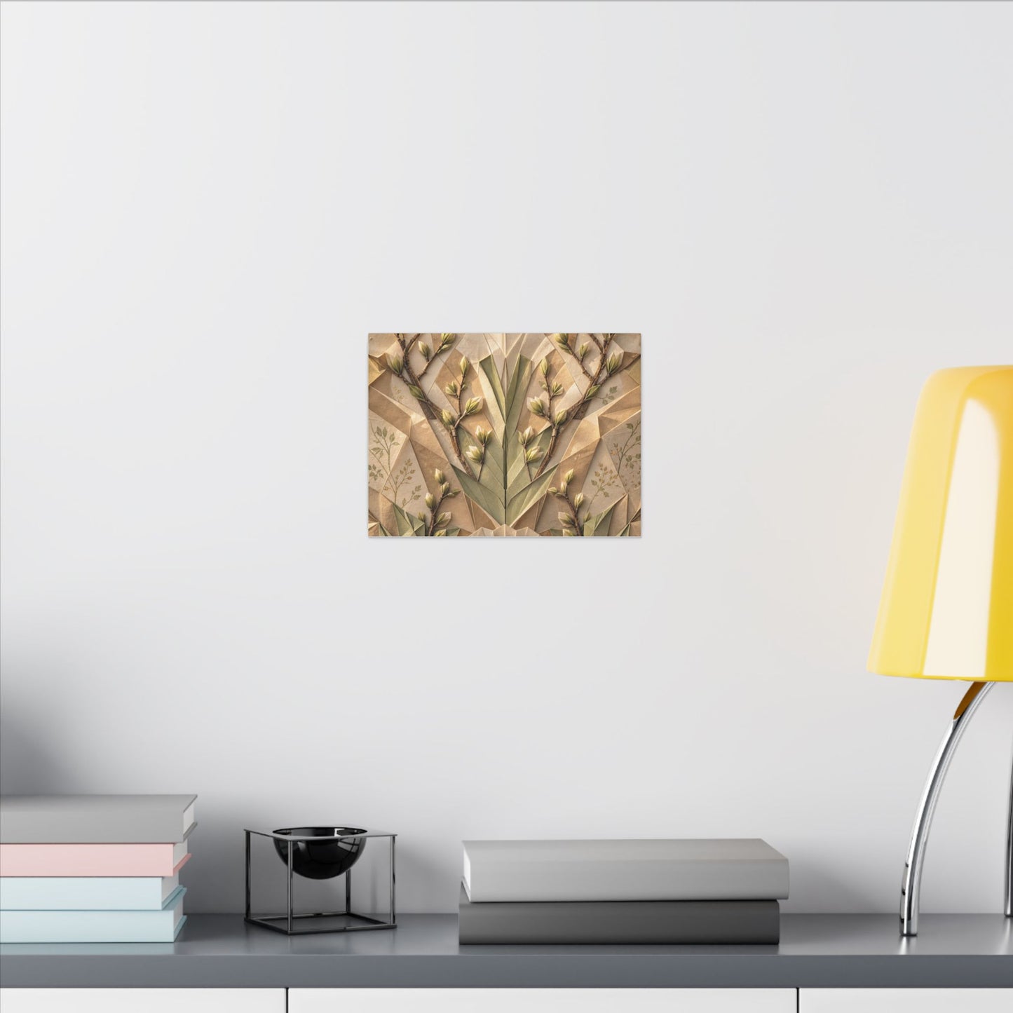 Kanso Paper Fold Canvas Art - Japandi Japanese Pattern