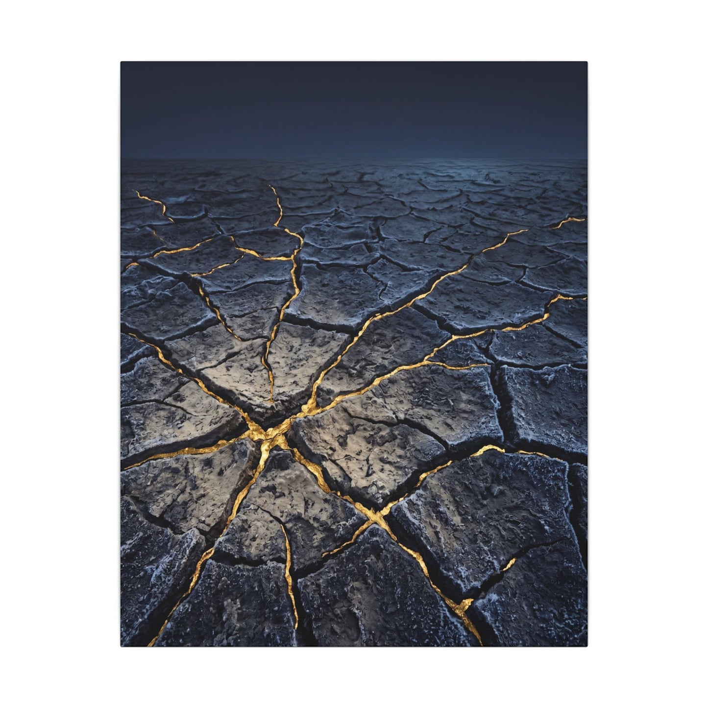 Cracked Earth Broken Beauty Canvas Art | Artful Kintsugi Art