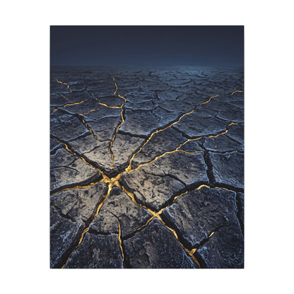 Cracked Earth Broken Beauty Canvas Art | Artful Kintsugi Art