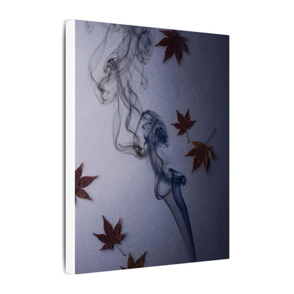 Dark Japandi Incense Smoke in Dawn | Moody Minimal Canvas Art