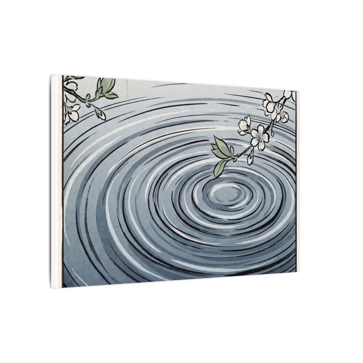 Calm Water Ripple Canvas Art - Ukiyo E Inspired Zen