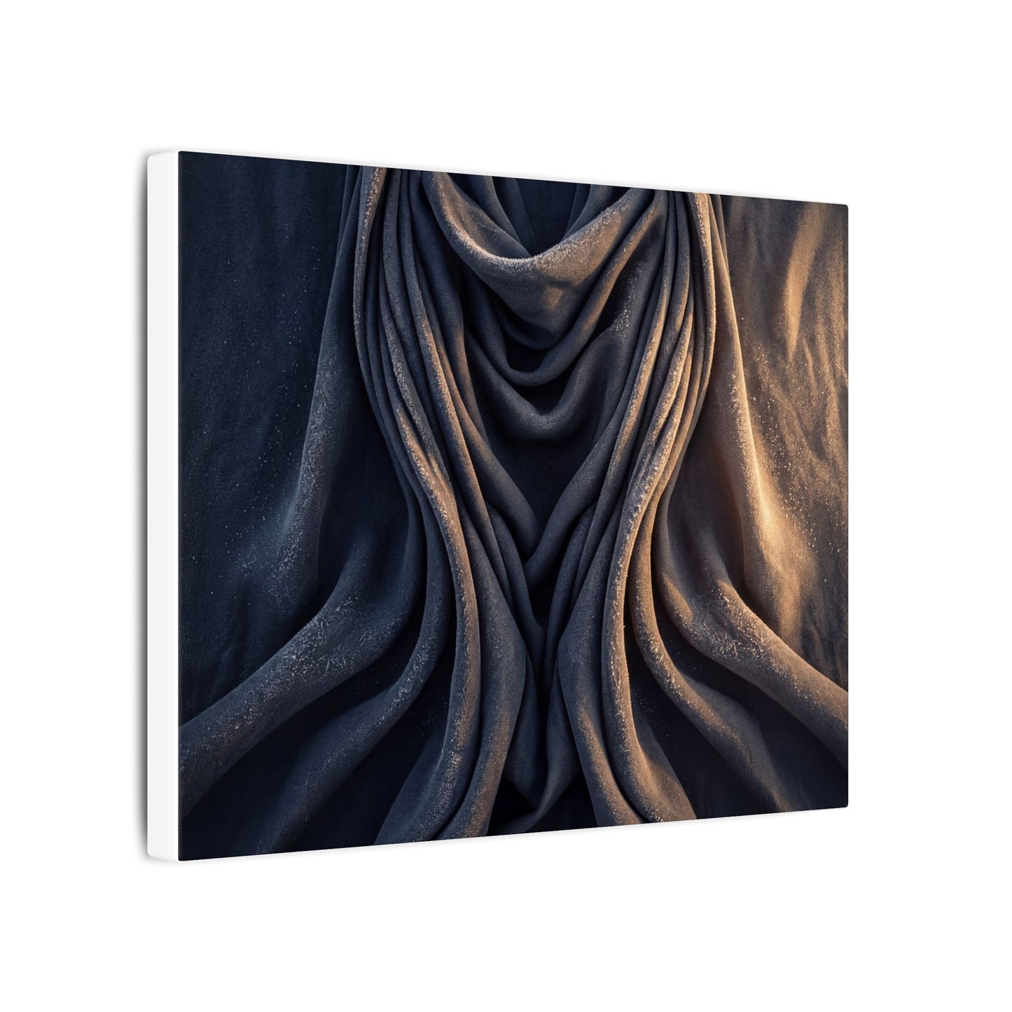 Moody Silk Drape Canvas Art - Shadow Zen Dark Japandi