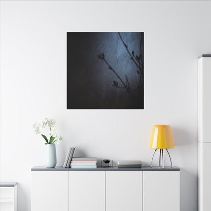 Shadow Play Canvas Art | Spring Dark Japandi Moody Minimal Art