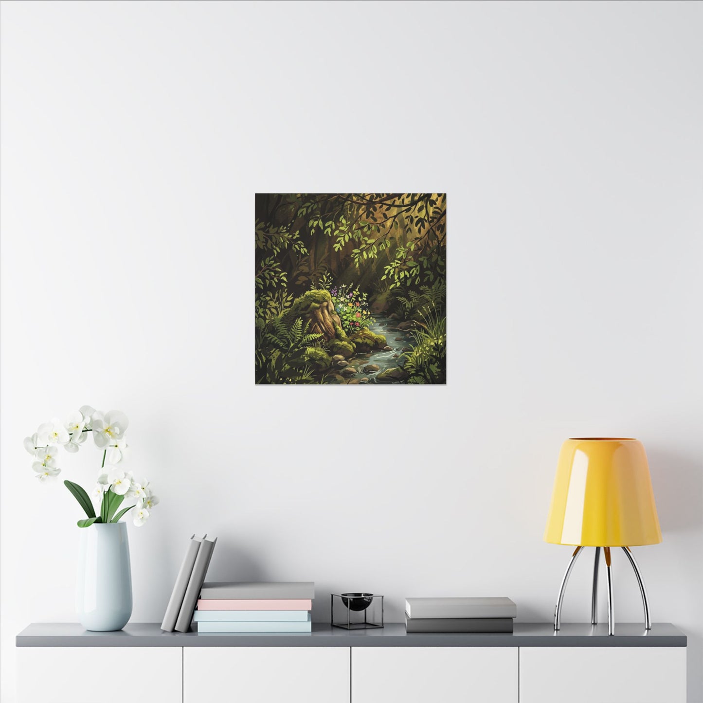 Tea Ceremony Spring Canvas Art | Kintsugi Philosophical Design