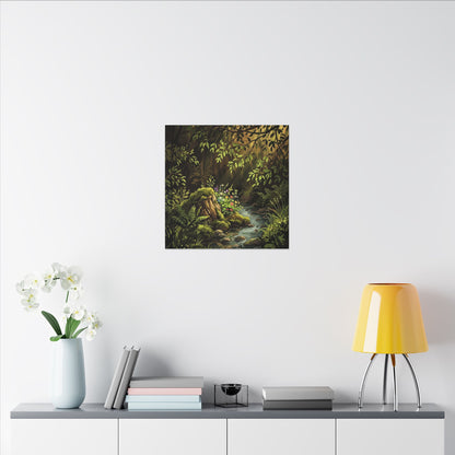 Golden Hour Silk Drape Canvas Art - Dark Japandi Datsuzoku