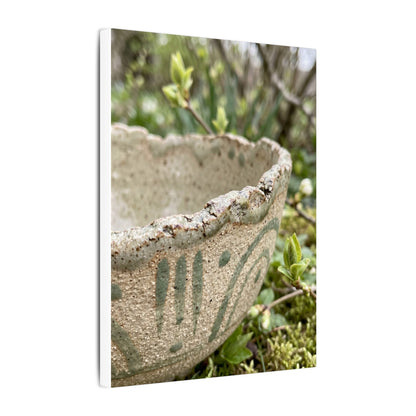 Elegant Ceramic Bowl Canvas Art - Japanese Pattern Japandi