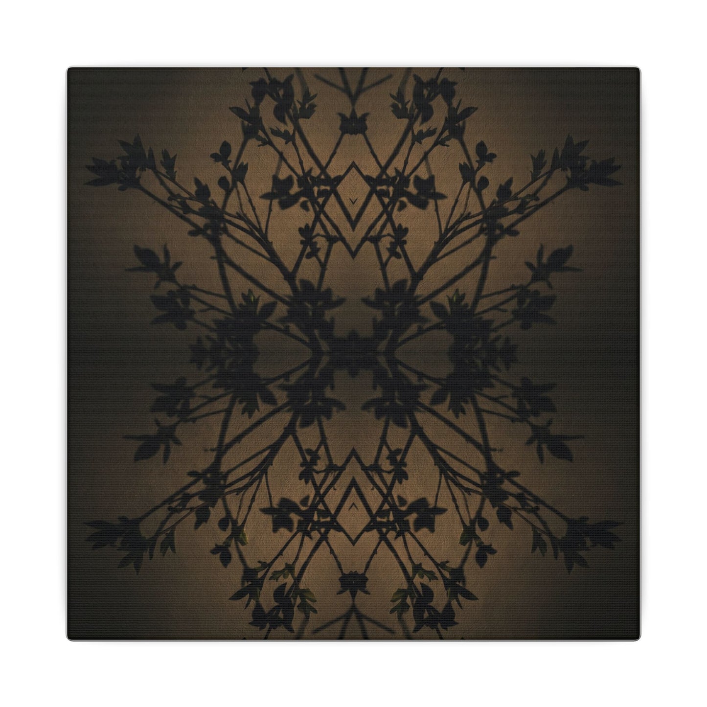 Golden Hour Shadow Play Canvas Art - Dark Japandi Seijaku