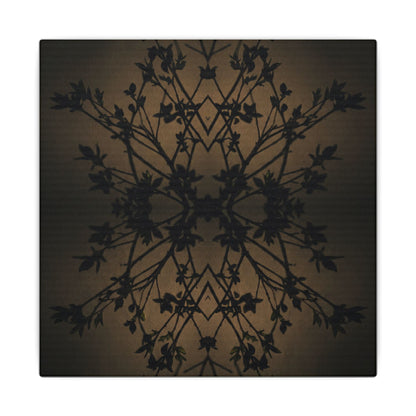 Golden Hour Shadow Play Canvas Art - Dark Japandi Seijaku
