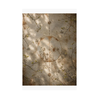 Rust Patina Spring Wall Art Print | Japandi Cozy Design