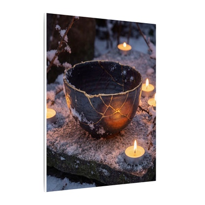 Ceramic Bowl Gold Repair Canvas Art | Beautiful Kintsugi Art