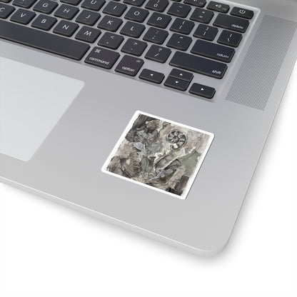 Elegant Fern Unfurling Sticker - Texture Japandi