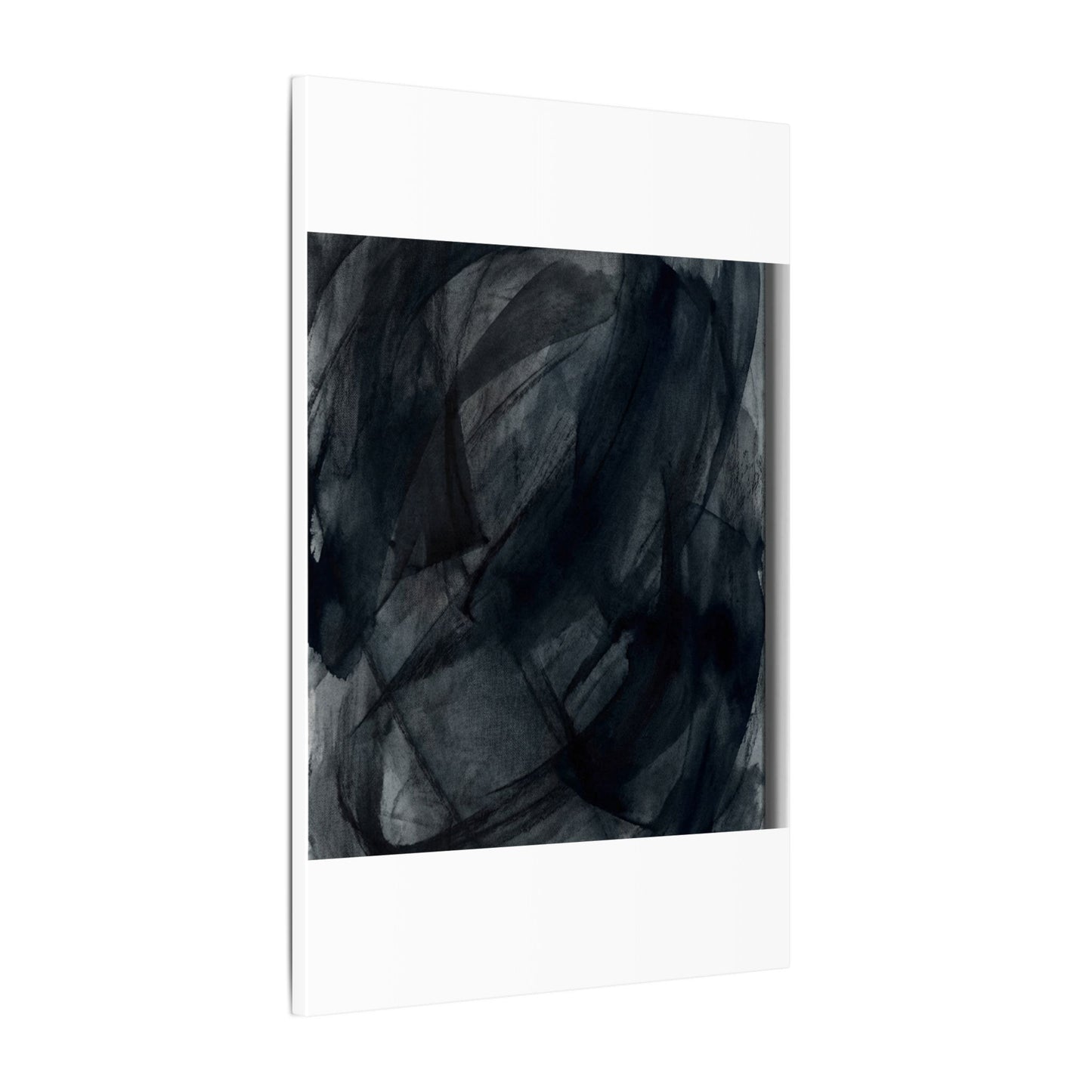 Deep Tones Dark Japandi Charcoal Canvas Art