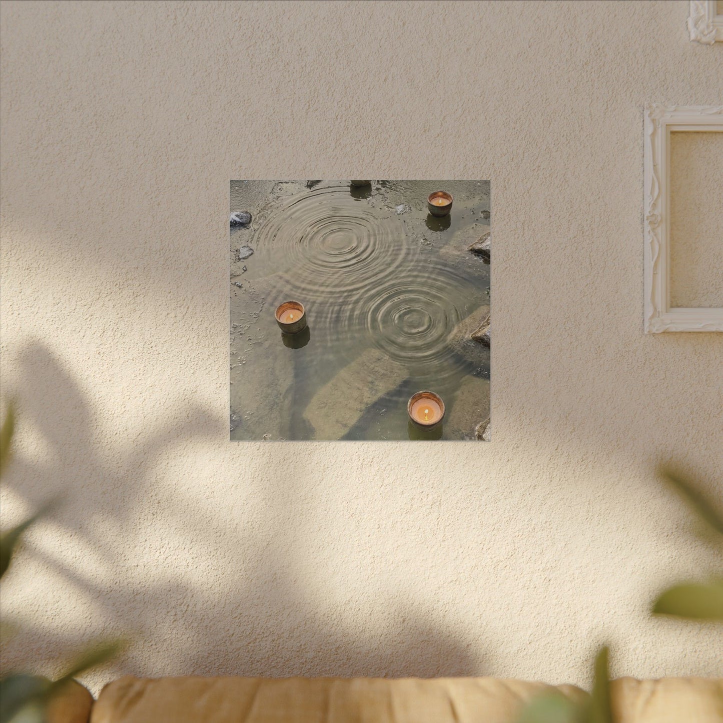 Water Ripple Canvas Art | Winter Japandi Japanese Pattern Art
