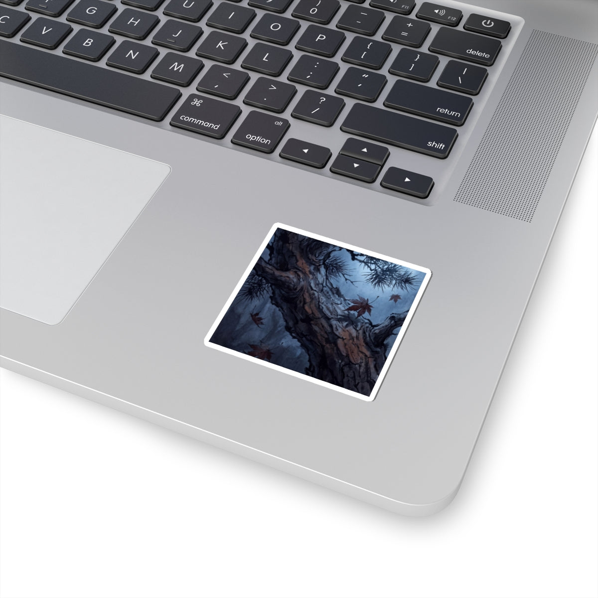 Kanso Pine Tree Sticker - Dark Japandi Shadow Zen