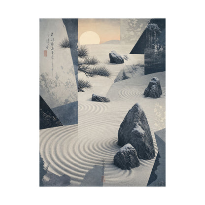 Dawn Rock Garden Wall Art Print - Zen Seijaku