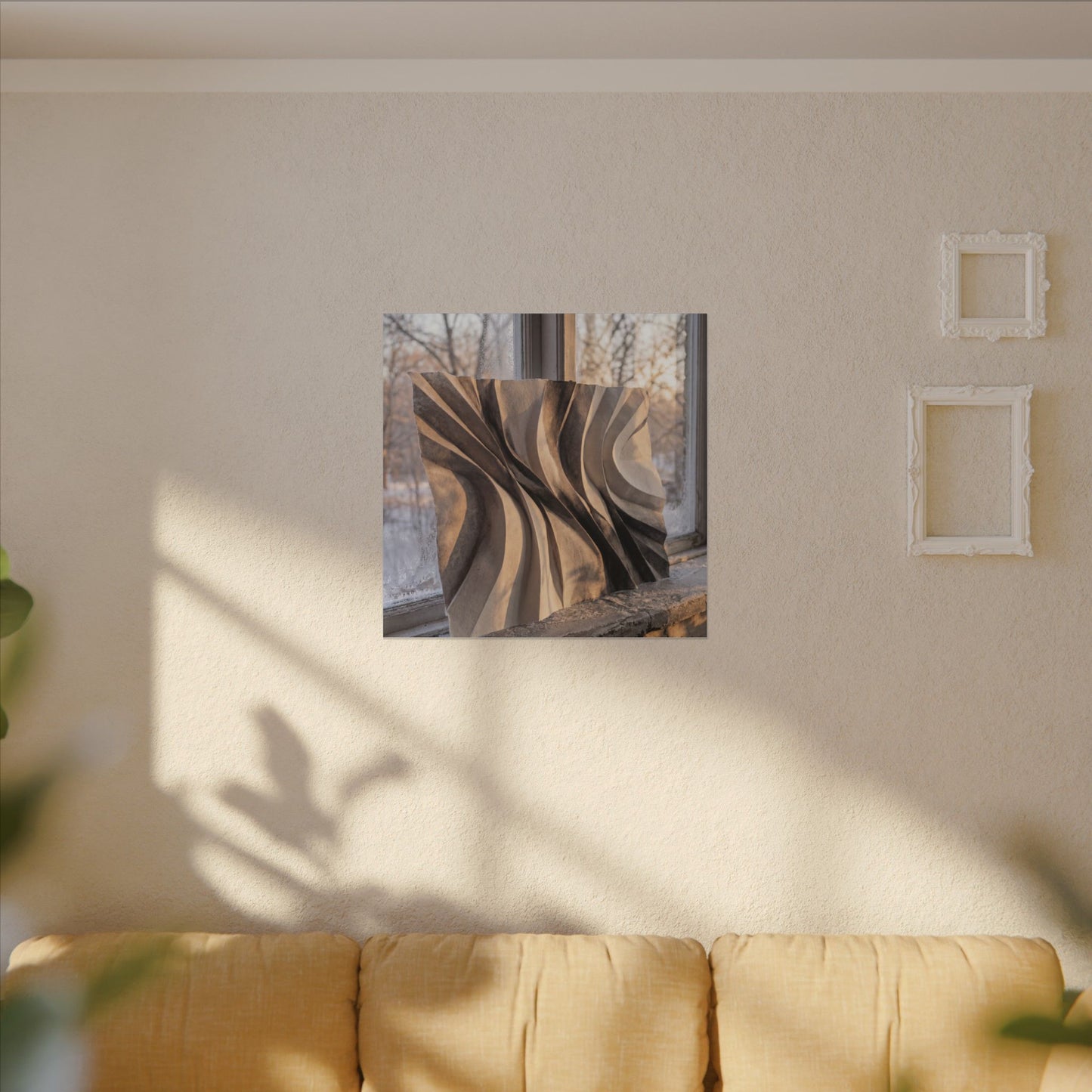 Mono No Aware Paper Fold Canvas Art - Japandi Minimal Line
