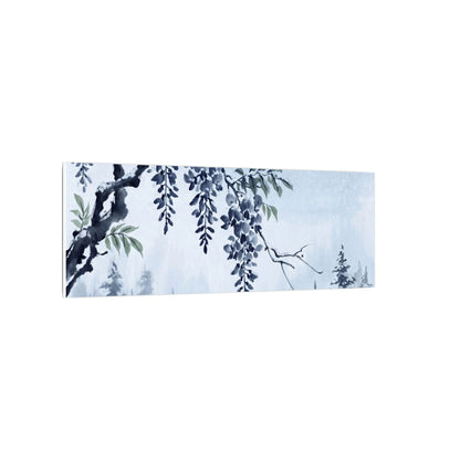 Seijaku Wisteria Canvas Art - Zen Sumi E