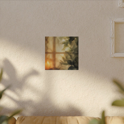 Cozy Shoji Screen Canvas Art - Watercolor Japandi