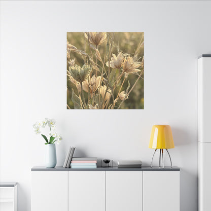 Summer Dried Flowers Minimal Line Canvas Art | Cozy Decor