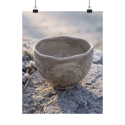 Japandi Ceramic Bowl in Dawn | Japanese Pattern Wall Art Print Art Print