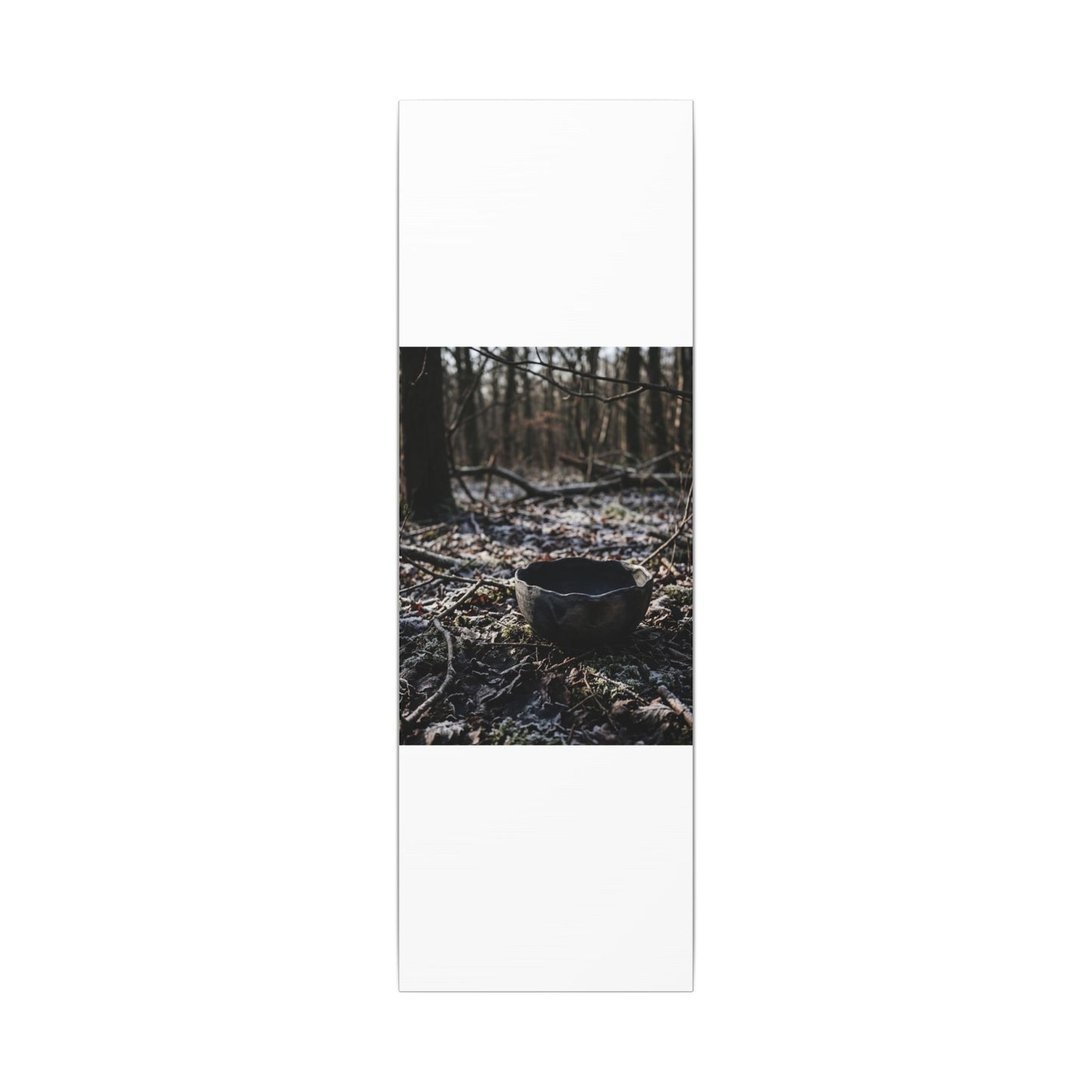 Dappled Ceramic Bowl Canvas Art - Dark Japandi Kanso
