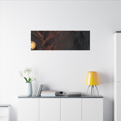 Dried Flowers Canvas Art | Winter Dark Japandi Moody Minimal Art
