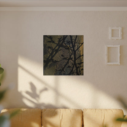 Kanso Shadow Play Canvas Art - Dark Japandi Dark Texture
