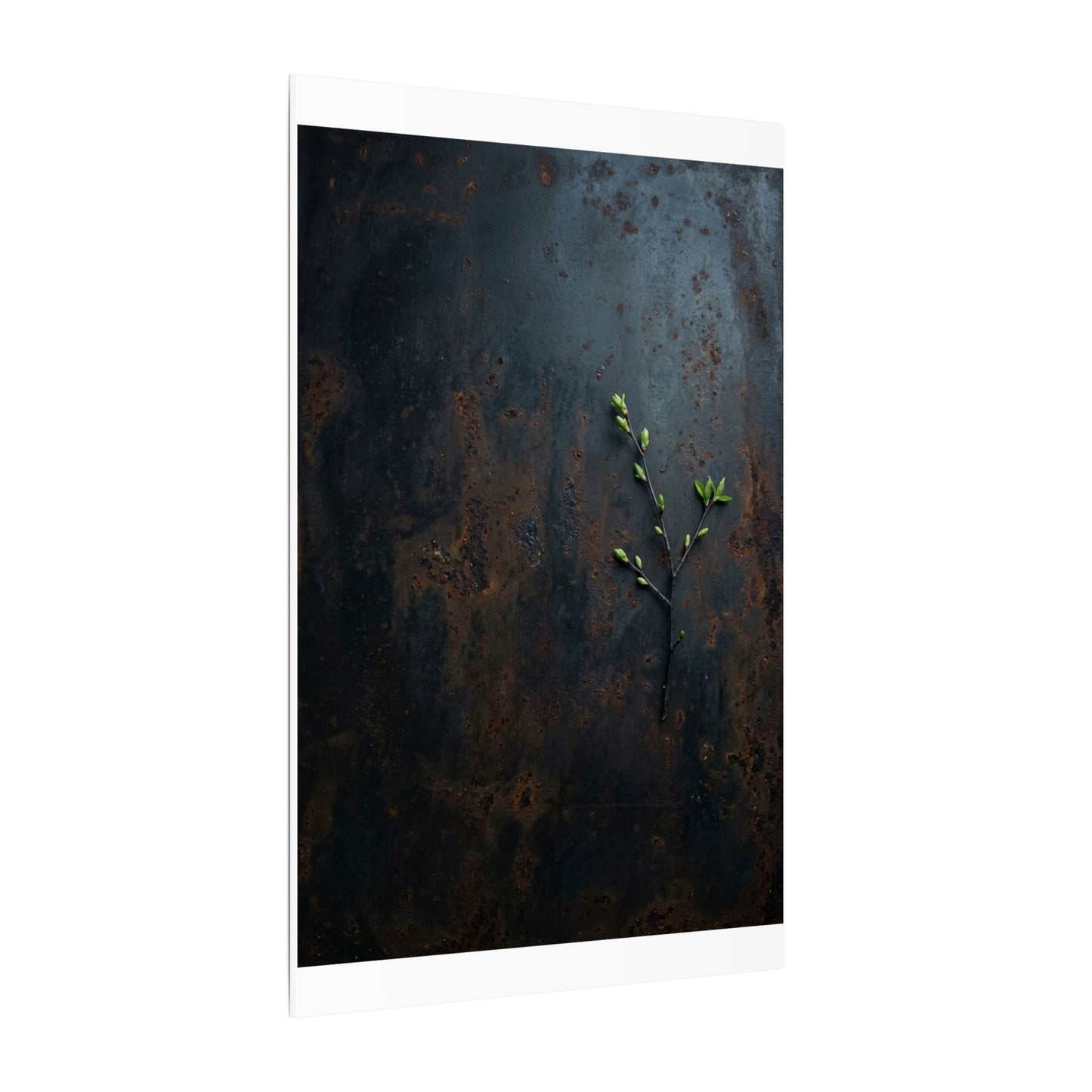 Rust Patina Moody Minimal Canvas Art | Moody Dark Japandi Art