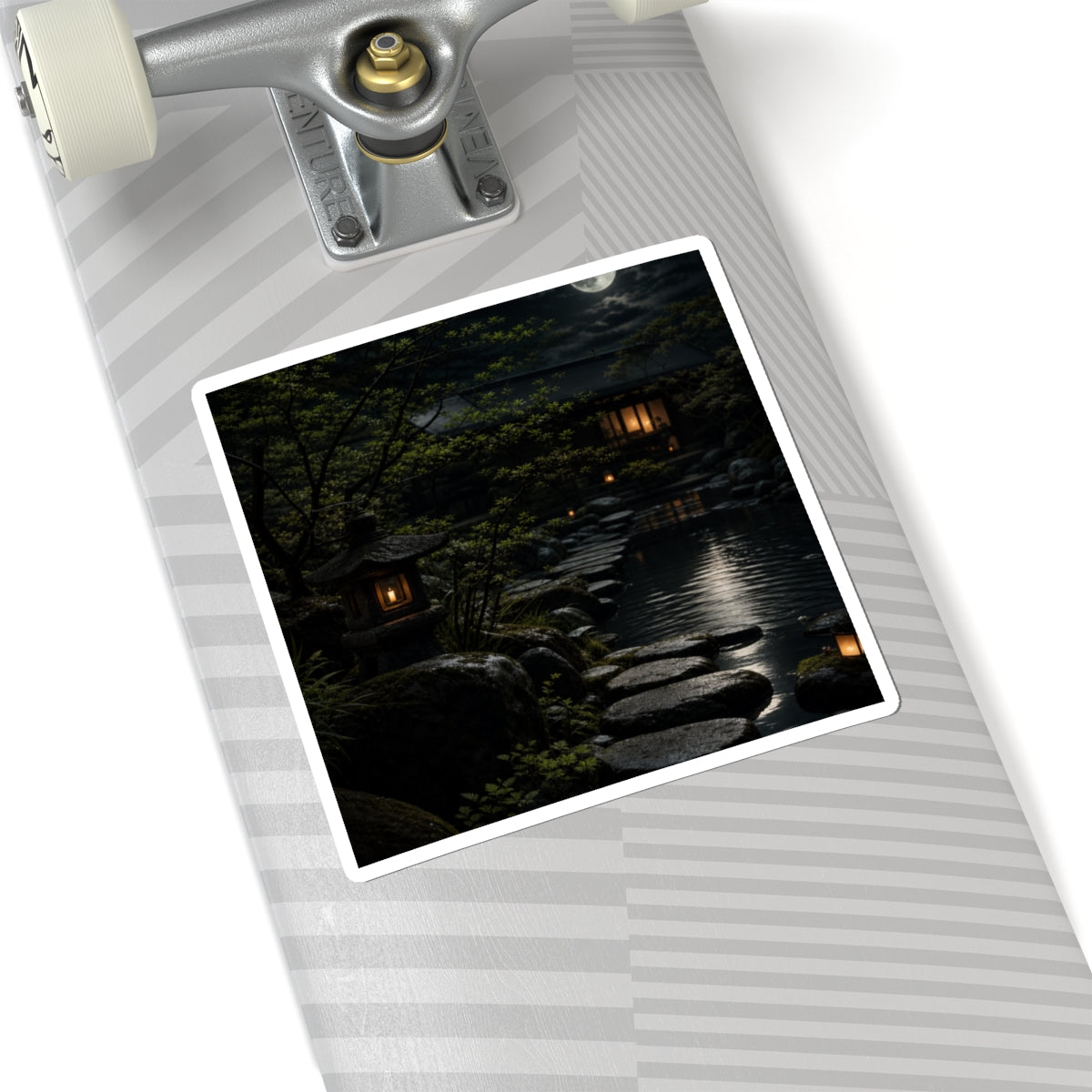 Spring Moonlit Garden Shadow Zen Sticker | Bold Decor