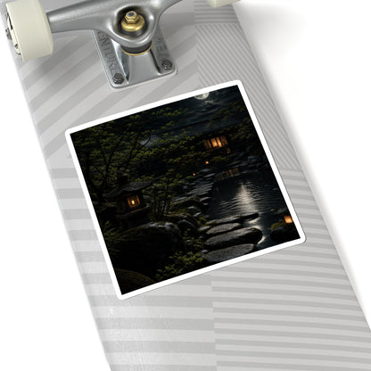 Spring Moonlit Garden Shadow Zen Sticker | Bold Decor