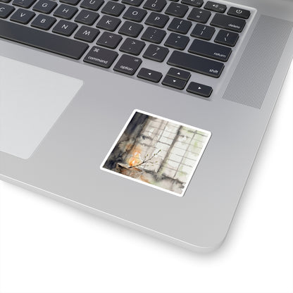 Elegant Shoji Screen Sticker - Watercolor Japandi