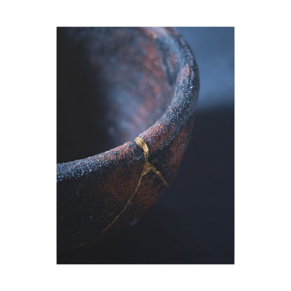 Artful Ceramic Bowl Canvas Art - Broken Beauty Kintsugi