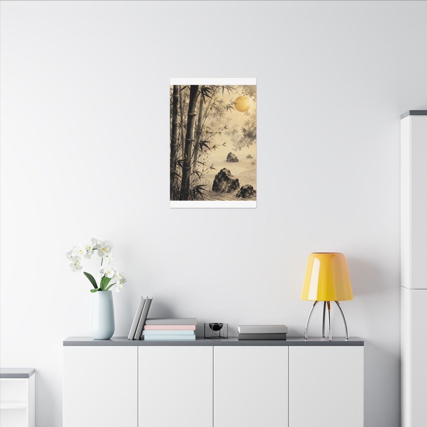 Peaceful Bamboo Grove Canvas Art - Karesansui Zen