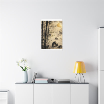 Peaceful Bamboo Grove Canvas Art - Karesansui Zen