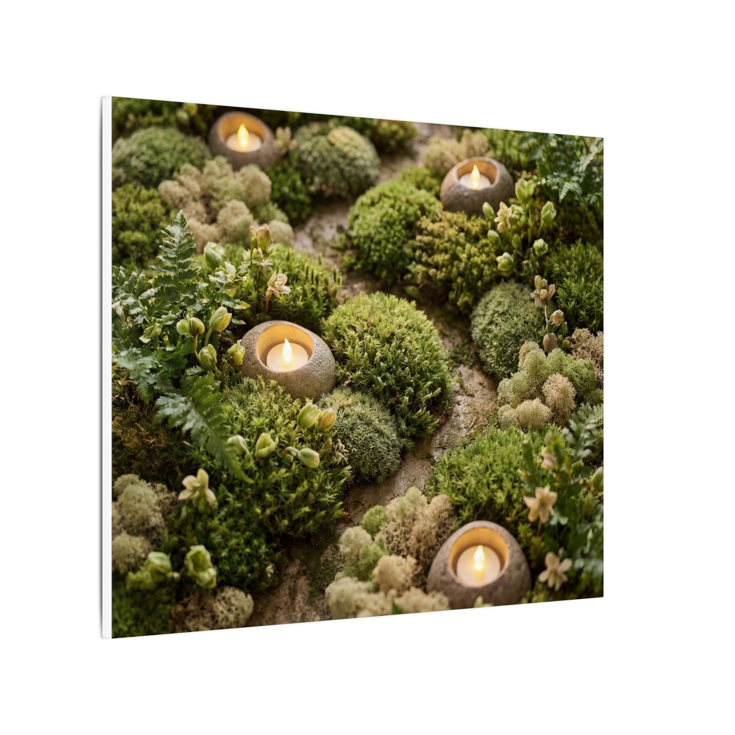 Moss Close Up Japanese Pattern Canvas Art | Neutral Japandi Art