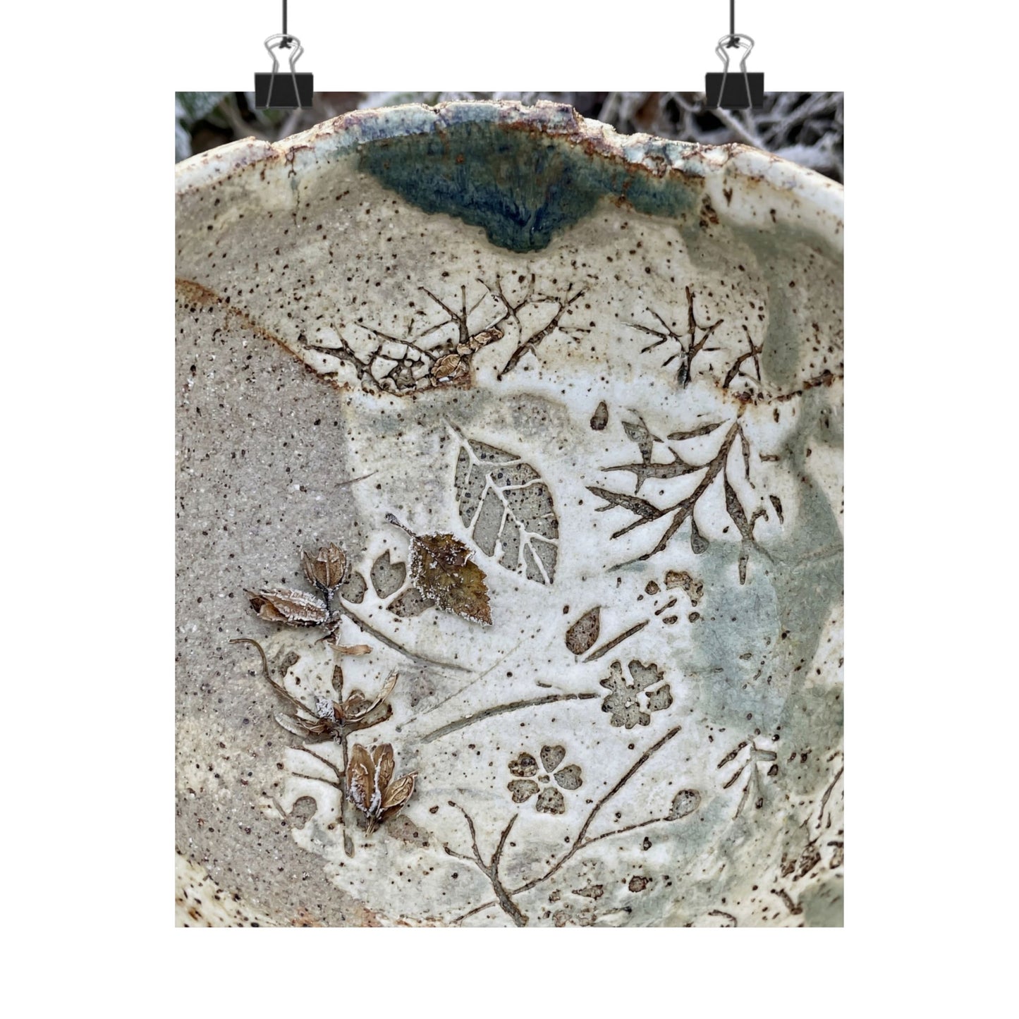 Winter Ceramic Bowl Japanese Pattern Wall Art Print | Earthy Decor Art Print