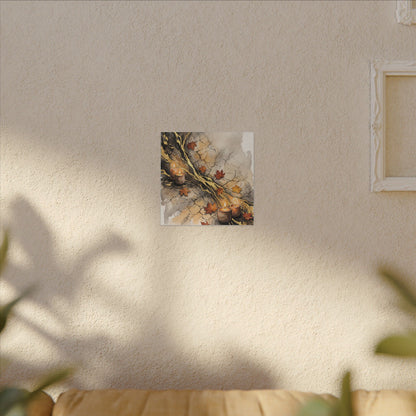 Cracked Earth Autumn Canvas Art | Japandi Warm Design