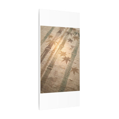 Autumn Bamboo Grove Japanese Pattern Canvas Art | Neutral Decor