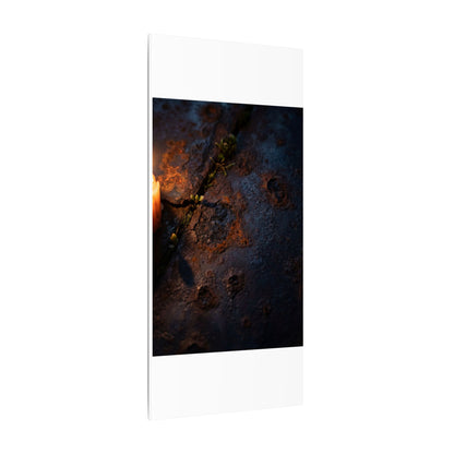 Candlelight Rust Patina Canvas Art - Dark Japandi Ma
