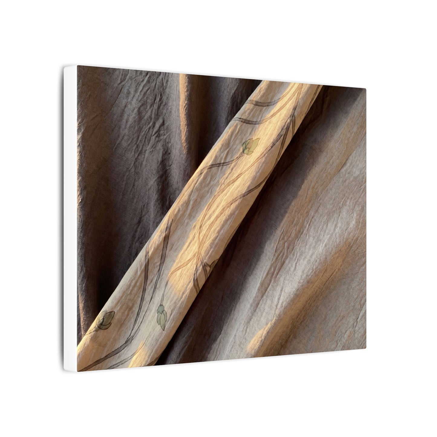 Warm Silk Drape Canvas Art - Japanese Pattern Japandi