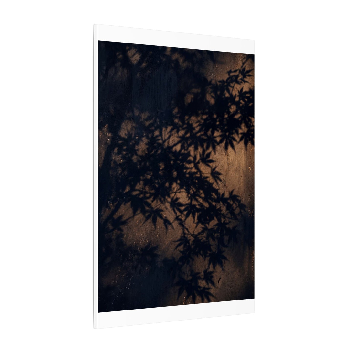 Shadow Play Autumn Canvas Art | Dark Japandi Atmospheric Design