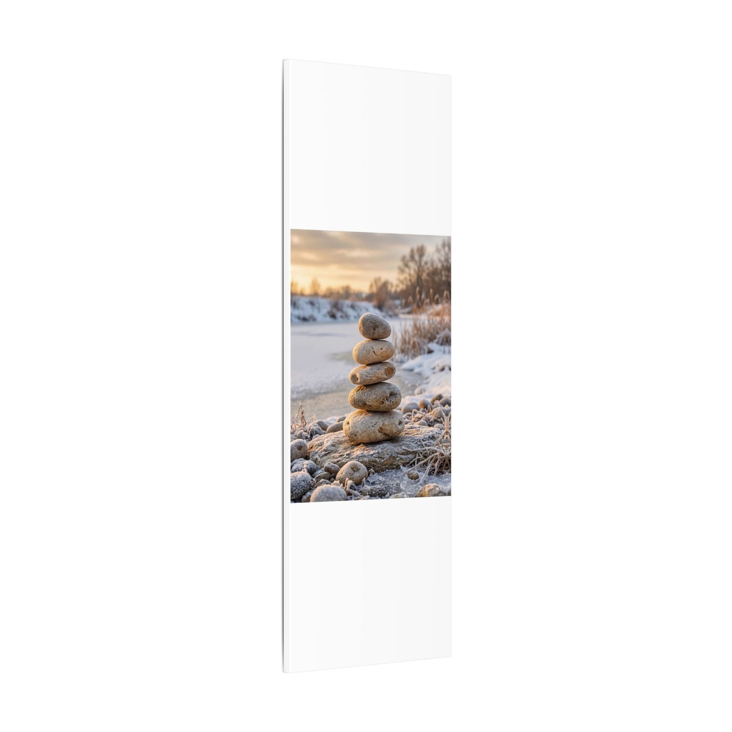 Ma River Stones Canvas Art - Japandi Japanese Pattern